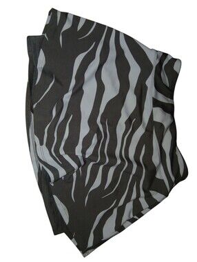 Sincerely Jules Golf & Tennis Zebra Print Athletic Skort - Black & Gray- XS Nwot